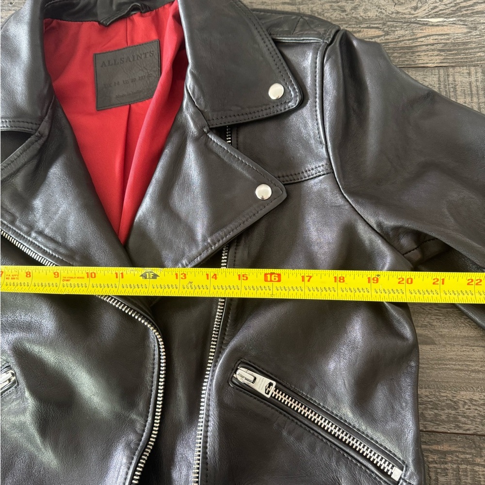 🖤All Saints Estae Leather Moto Jacket Like New🖤 - Picture 5 of 6